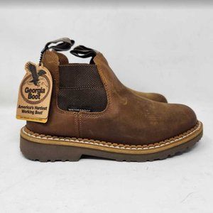 Women's 7.5W Georgia Boot Giant Revamp Chelsea slip on boots GB00432 7.5 Wide